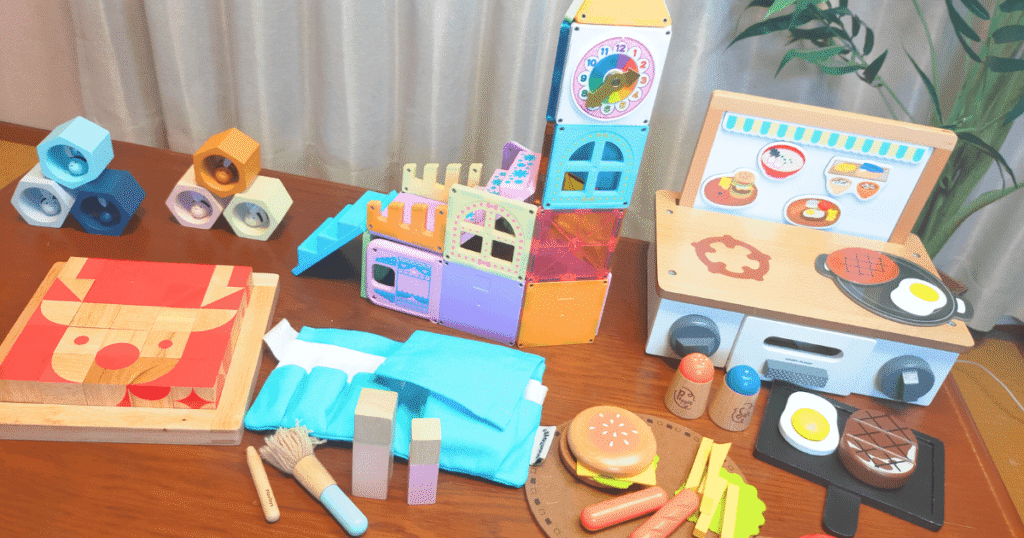 Toys- received- from -a -toy- subscription