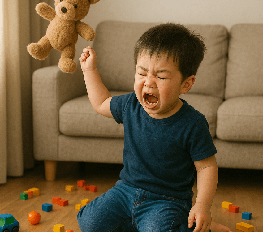 Child- gets- scolded- for- throwing -toys