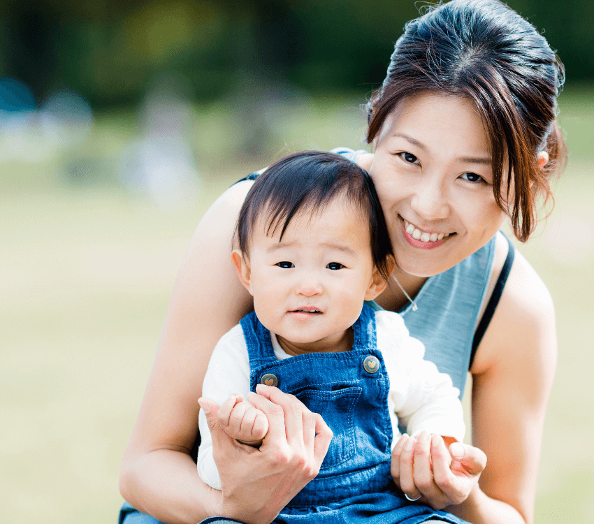 Smiling- mother- with- her- child