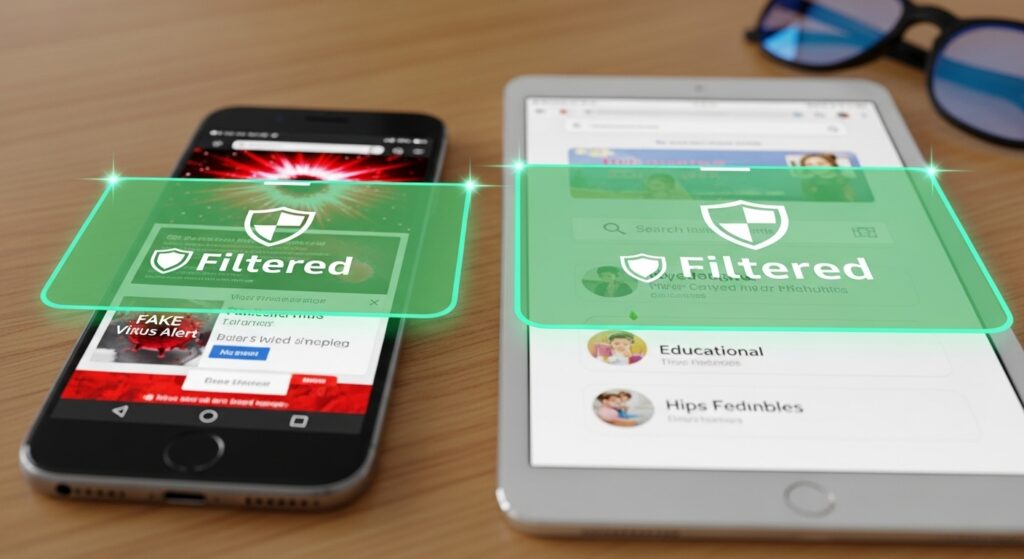 Image- showing- the- filtering- function- on- smartphones -and- tablets- removing- harmful- websites